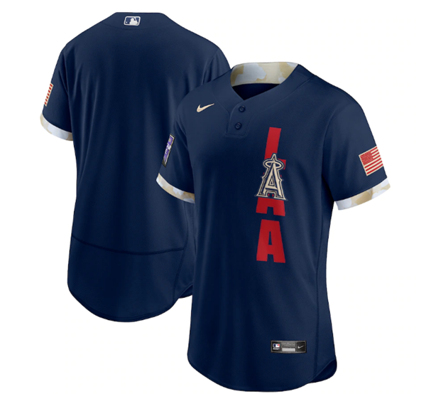 Men's Los Angeles Angels Blank 2021 Navy All-Star Cool Base Stitched MLB Jersey Men's Los Angeles Angels Blank 2021 Navy All-Star Cool Base Stitched MLB Jersey